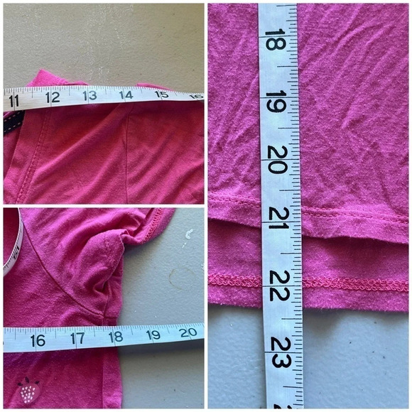 Tommy Hilfiger Women’s Pink Graphic Tee Crewneck Semi Sheer Pullover Classic Y2k - Picture 6 of 10